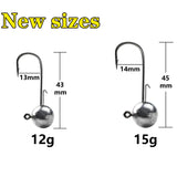 Fishing Jig Head Hook 10pcs/lot 1g-20g All size Round Ball