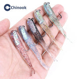 Swimbait Chinook 5pcs Lure Soft Bait Fork Tail with or without Hook Fish A