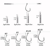 Fishing 5pcs/lot Drop Shot Hook rig Hook Size: #3; #1; #1/0; #2/0 Lead Weight: 5g; 7g; 10g; 14g