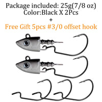 Fishing Lure 2pc or 5pc Jig Head swivel Hooks more action