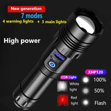 Flashlight Powerful Led High Power Torch light Rechargeable Tactical flashlight USB Camping Lamp