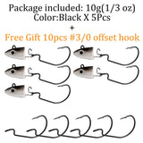 Fishing Lure 2pc or 5pc Jig Head swivel Hooks more action