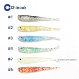 Swimbait Chinook 5pcs Lure Soft Bait Fork Tail with or without Hook Fish A