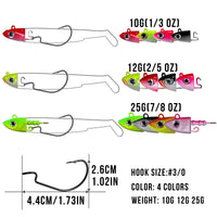 Fishing Lure 2pc or 5pc Jig Head swivel Hooks more action