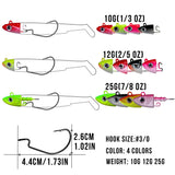 Fishing Lure 2pc or 5pc Jig Head swivel Hooks more action