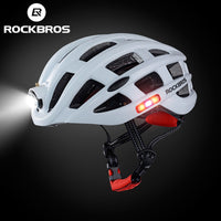 Bike Helmet ROCKBROS Bicycle Light Helmet Waterproof USB Charge Cycling Helmet