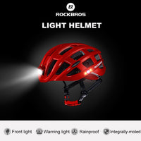 Bike Helmet ROCKBROS Bicycle Light Helmet Waterproof USB Charge Cycling Helmet