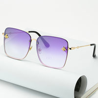 Sunglasses Women Fashion Oversize Rimless Square Bee UV400