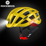 Bike Helmet ROCKBROS Bicycle Light Helmet Waterproof USB Charge Cycling Helmet