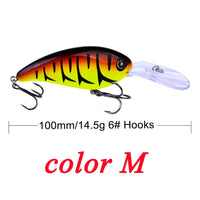 Crankbait Minnow Fishing Lures artificial Hard Bait Pike/Bass