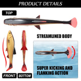 Fishing Lure Paddle Tail Soft  for bass walleye muskie 1pc