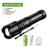 Flashlight Powerful Led High Power Torch light Rechargeable Tactical flashlight USB Camping Lamp