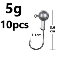 Fishing Jig Head Hook 10, 8, 6 or 4 pcs