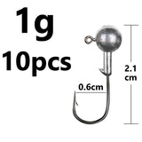 Fishing Jig Head Hook 10, 8, 6 or 4 pcs