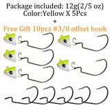 Fishing Lure 2pc or 5pc Jig Head swivel Hooks more action