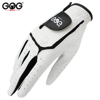 Golf Glove Sheepskin genuine leather for men 1pc white and black lycra Gloves Palm thickening