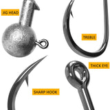 Fishing Jig Head Hook 10, 8, 6 or 4 pcs