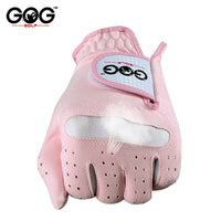 Golf Gloves 1 Pair Women's Pink Micro Soft Fiber Breathable Anti-Slip Left And Right Hand Women