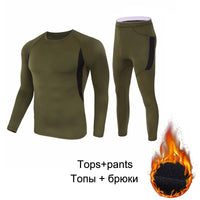 Thermal Underwear Set Thick Men Base Layer for Arctic temperature