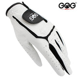 Golf Glove Sheepskin genuine leather for men 1pc white and black lycra Gloves Palm thickening