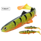 Fishing Lure Paddle Tail Soft 3-jointed Soft 1pc