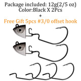 Fishing Lure 2pc or 5pc Jig Head swivel Hooks more action