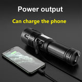 Flashlight Powerful Led High Power Torch light Rechargeable Tactical flashlight USB Camping Lamp