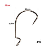 Fishing Hooks 20pcs/lot High Carbon Steel Offset 8#~-5/0