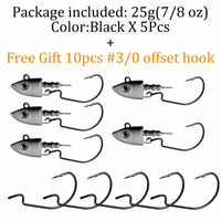 Fishing Lure 2pc or 5pc Jig Head swivel Hooks more action