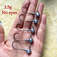 Fishing jig hook 5pcs 3.5g/7g/10g/14g/18g  For Soft Lure Fishing Deep Water Bullet