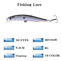 Fishing Lure Floating Hard Bait Crankbait Striped bass SwimBait