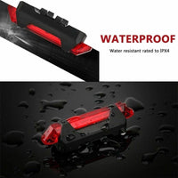 Bicycle Light LED Rear Waterproof USB Style Rechargeable or Battery Style