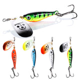 Fishing Lure Spinner Spoon 1PCS Rotating Vibration Bait Fishing 11g15g 20g