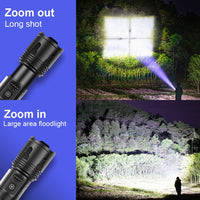 Flashlight Powerful Led High Power Torch light Rechargeable Tactical flashlight USB Camping Lamp