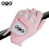 Golf Gloves 1 Pair Women's Pink Micro Soft Fiber Breathable Anti-Slip Left And Right Hand Women