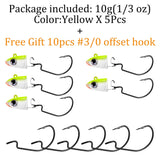 Fishing Lure 2pc or 5pc Jig Head swivel Hooks more action