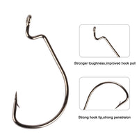 Fishing Hooks 20pcs/lot High Carbon Steel Offset 8#~-5/0