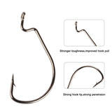 Fishing Hooks 20pcs/lot High Carbon Steel Offset 8#~-5/0