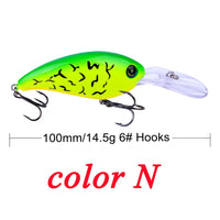 Crankbait Minnow Fishing Lures artificial Hard Bait Pike/Bass