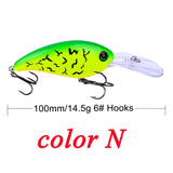 Crankbait Minnow Fishing Lures artificial Hard Bait Pike/Bass