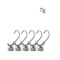 Fishing jig hook 5pcs 3.5g/7g/10g/14g/18g  For Soft Lure Fishing Deep Water Bullet