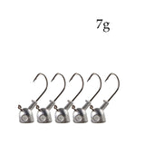 Fishing jig hook 5pcs 3.5g/7g/10g/14g/18g  For Soft Lure Fishing Deep Water Bullet