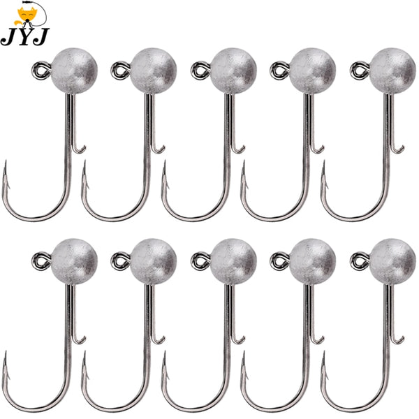 Fishing Jig Head Hook 10pcs/lot 1g-20g All size Round Ball