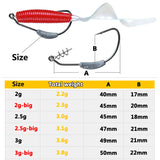 Fishing Hook with weight 5pcs and lure set Barbed Offset