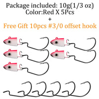 Fishing Lure 2pc or 5pc Jig Head swivel Hooks more action