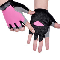 Cycling Anti-slip Anti-sweat Men Women Half Finger Gloves Breathable Anti-shock 1pair