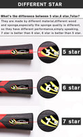 Table Tennis Ping Pong Racket Short Long Handle Carbon Blade Rubber With Case