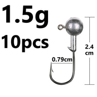 Fishing Jig Head Hook 10, 8, 6 or 4 pcs