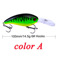 Crankbait Minnow Fishing Lures artificial Hard Bait Pike/Bass