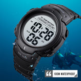 Watch Outdoor Sport 100M Waterproof Digital Led Light Stopwatch